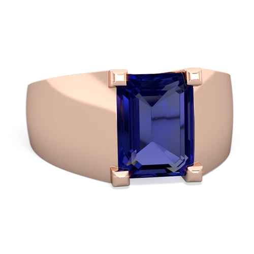 lab sapphire mens ring