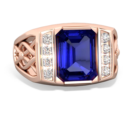 lab sapphire mens vine ring