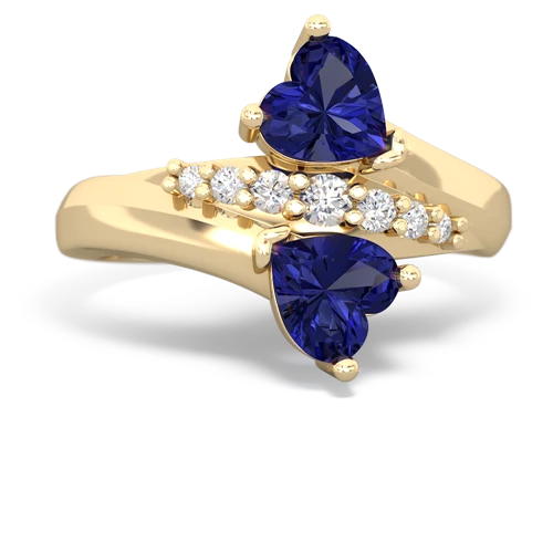 lab sapphire modern ring