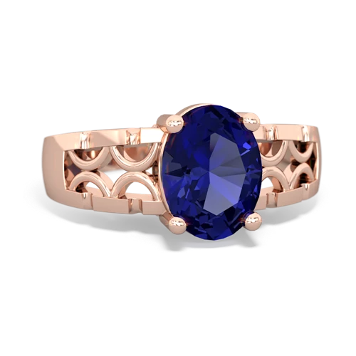 lab sapphire modern ring