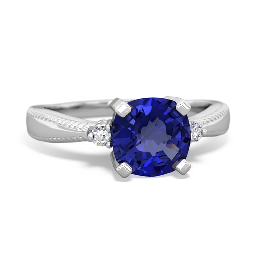 lab sapphire modern ring