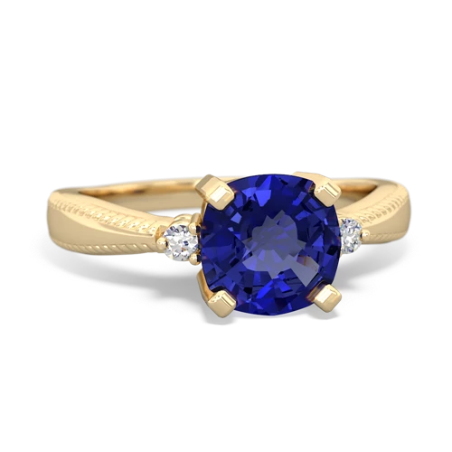 lab sapphire modern ring