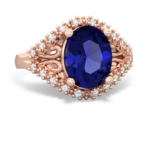 lab_sapphire cocktail rings