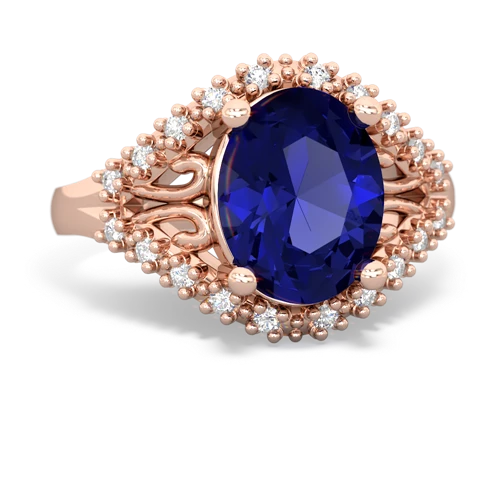 lab sapphire modern ring