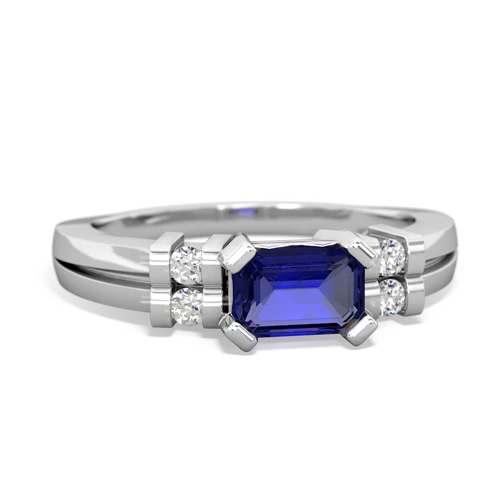 lab sapphire modern ring