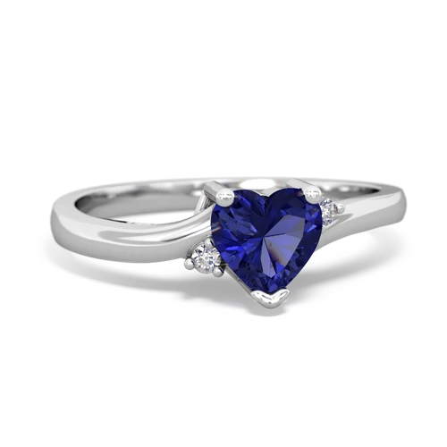 Lab Sapphire Delicate Heart Lab Created Sapphire ring Ring