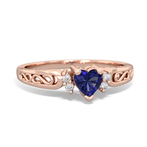 lab sapphire petite ring