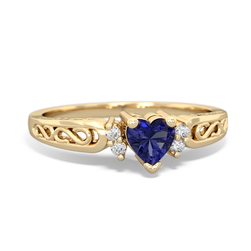 lab sapphire petite ring