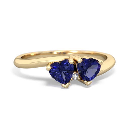 lab sapphire sweethearts promise ring