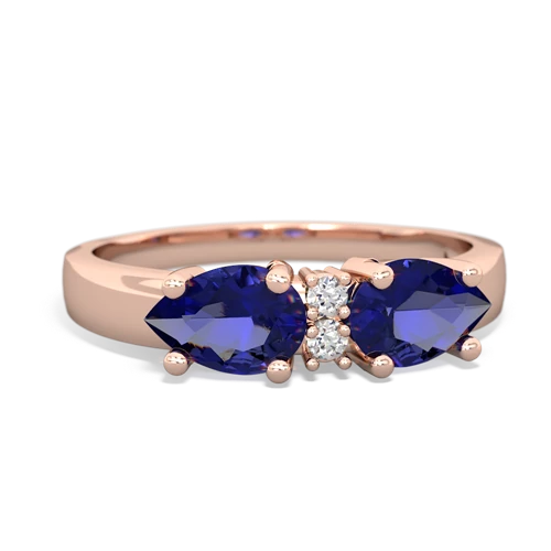 lab sapphire timeless ring