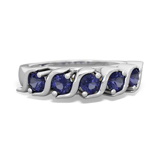 lab sapphire timeless ring