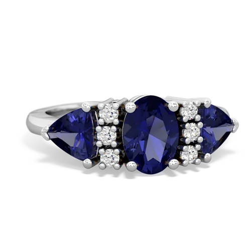 lab sapphire timeless ring