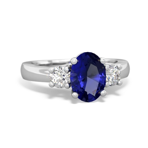 lab sapphire timeless ring