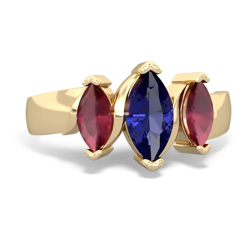 lab sapphire-ruby keepsake ring