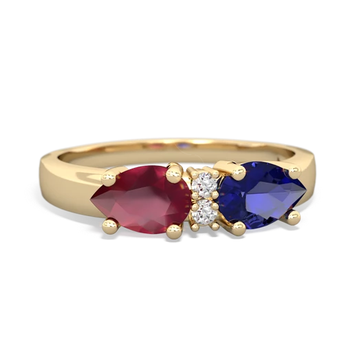 lab sapphire-ruby timeless ring