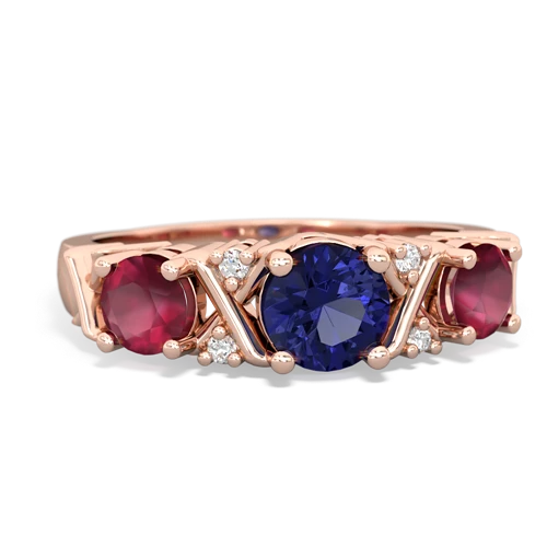 lab sapphire-ruby timeless ring