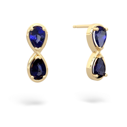 lab sapphire-sapphire infinity earrings