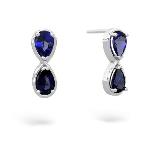 lab sapphire-sapphire infinity earrings