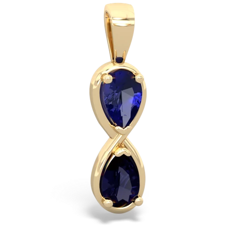 Lab Sapphire Lab Created Sapphire with Genuine Sapphire Infinity pendant Pendant