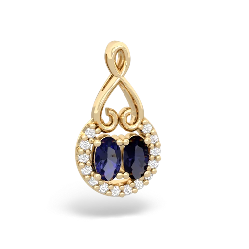 lab sapphire-sapphire love nest pendant