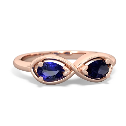 Lab Sapphire Lab Created Sapphire with Genuine Sapphire Infinity ring Ring