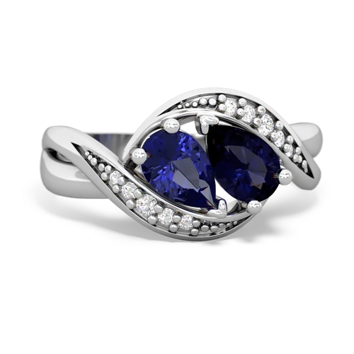 Lab Sapphire Lab Created Sapphire with Genuine Sapphire Summer Winds ring Ring