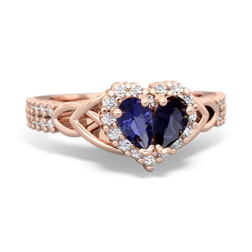 lab sapphire-sapphire keepsake engagement ring