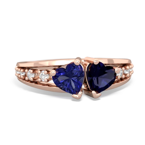 lab sapphire-sapphire modern ring