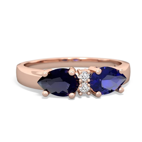 lab sapphire-sapphire timeless ring