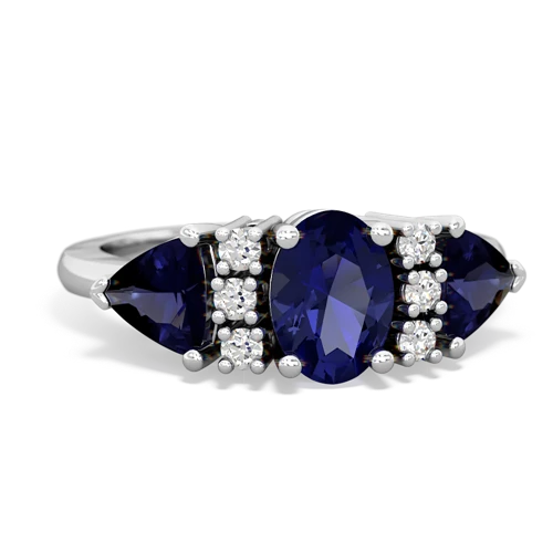 lab sapphire-sapphire timeless ring