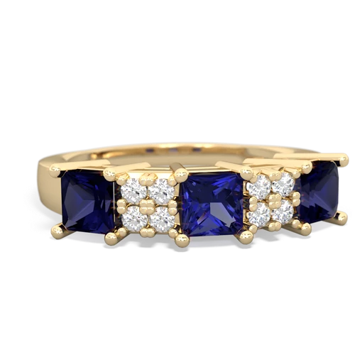 lab sapphire-sapphire timeless ring