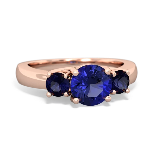 lab sapphire-sapphire timeless ring