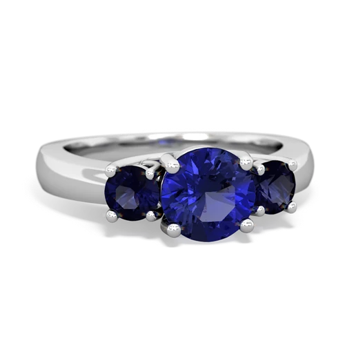 lab sapphire-sapphire timeless ring