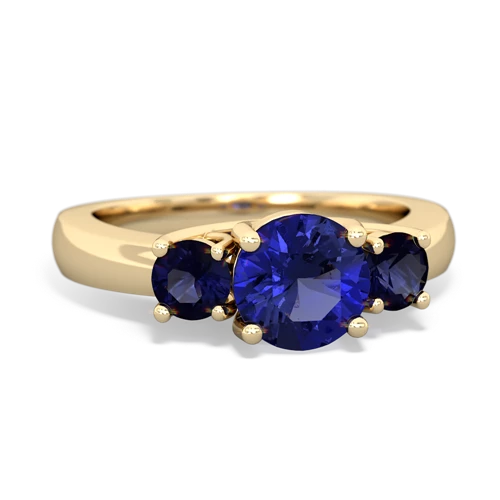 lab sapphire-sapphire timeless ring