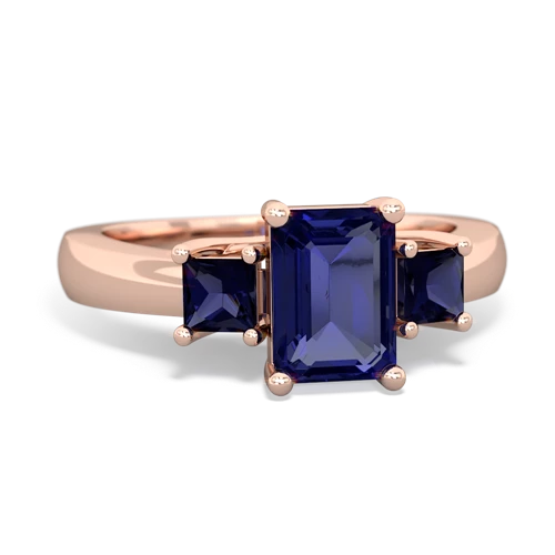 lab sapphire-sapphire timeless ring