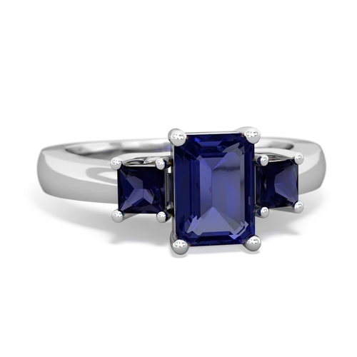 lab sapphire-sapphire timeless ring