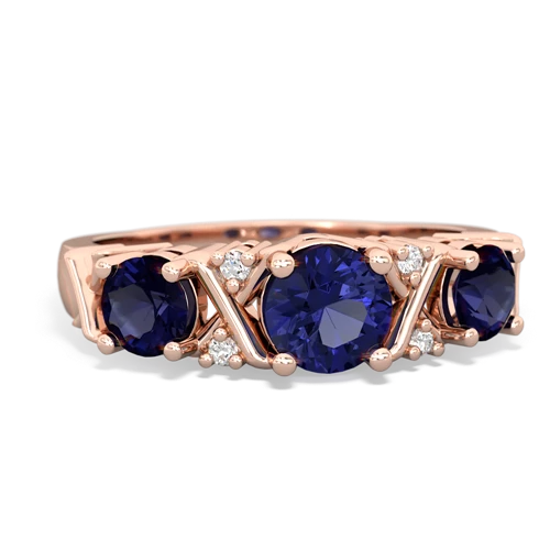 lab sapphire-sapphire timeless ring