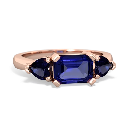 lab sapphire-sapphire timeless ring