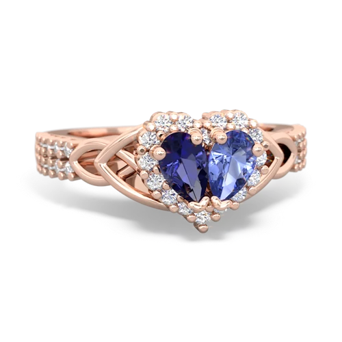 lab sapphire-tanzanite keepsake engagement ring