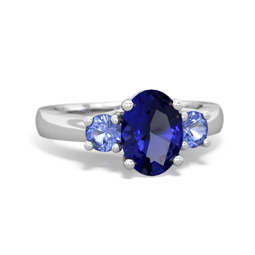 lab sapphire-tanzanite timeless ring