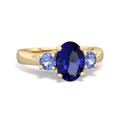 lab sapphire-tanzanite timeless ring