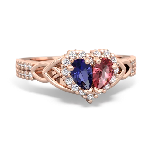 lab sapphire-tourmaline keepsake engagement ring