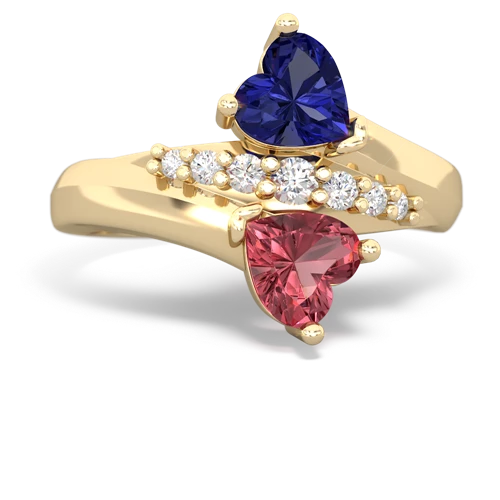 lab sapphire-tourmaline modern ring