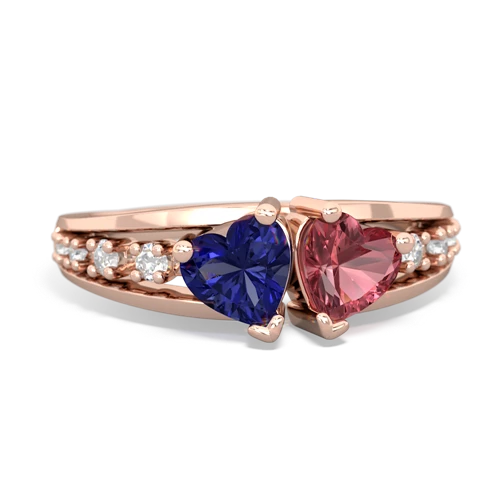 lab sapphire-tourmaline modern ring