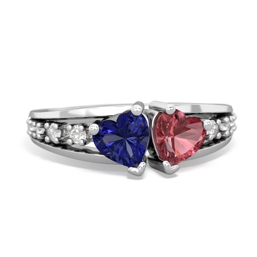 lab sapphire-tourmaline modern ring