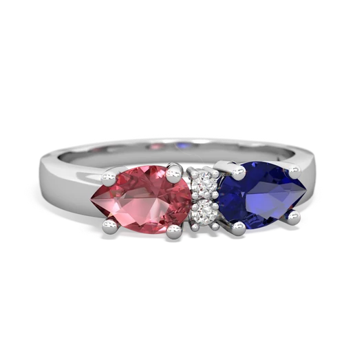 lab sapphire-tourmaline timeless ring