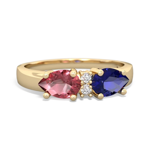 lab sapphire-tourmaline timeless ring