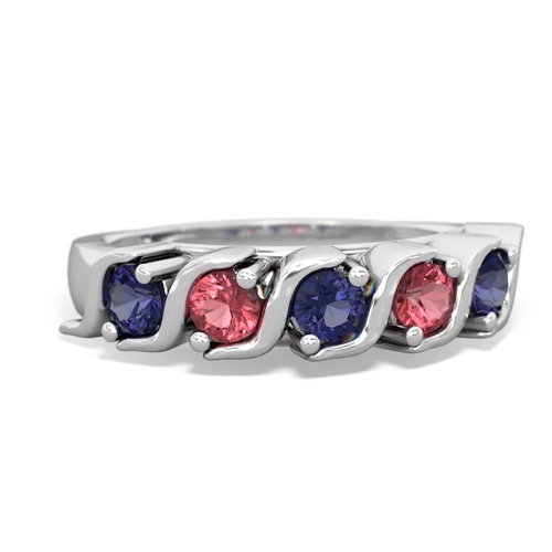 lab sapphire-tourmaline timeless ring