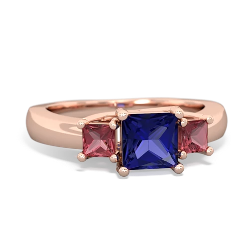 lab sapphire-tourmaline timeless ring