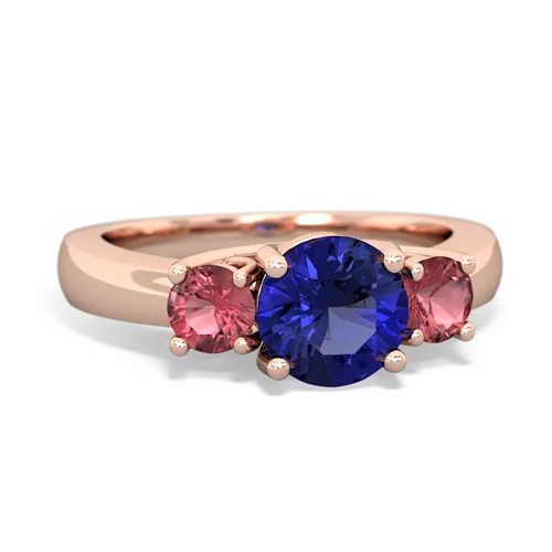 lab sapphire-tourmaline timeless ring